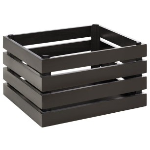 Дървена касетка, правоъгълна, GN 1/2, 35x29xh20см, черна, стакабъл, SUPERBOX – APS