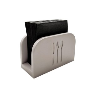 Салфетник, бетон, 16x7,5хh10см, сив, ELEMENT – APS