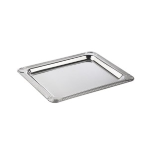 Иноксово плато, GN 1/2, 32,5х26,5xh1,5см, с декорация, стакабъл, PROFI LINE - APS