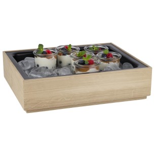Гастронорм, полистирол, GN 1/2, правоъгълен, 31x25xh6см, черен, стакабъл, VALO - APS