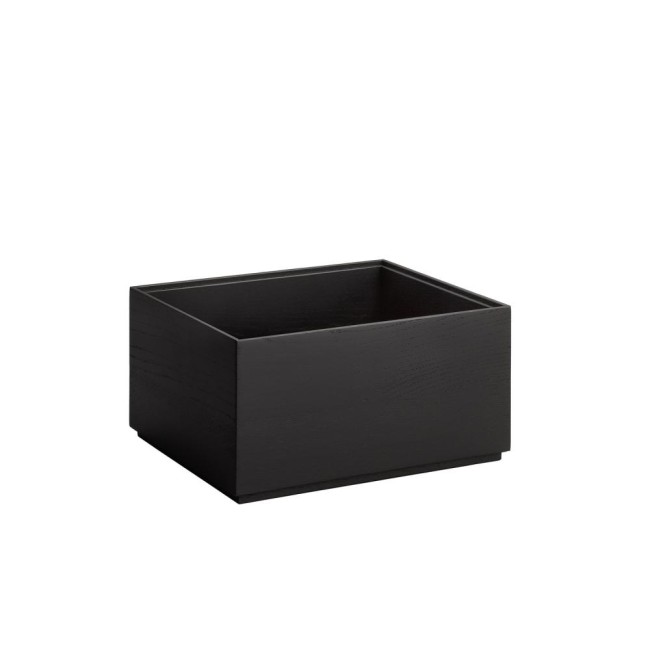 Дървена кутия, правоъгълна, GN 1/2, 32,5x26,5xh16,5см, черна, стакабъл, VALO – APS