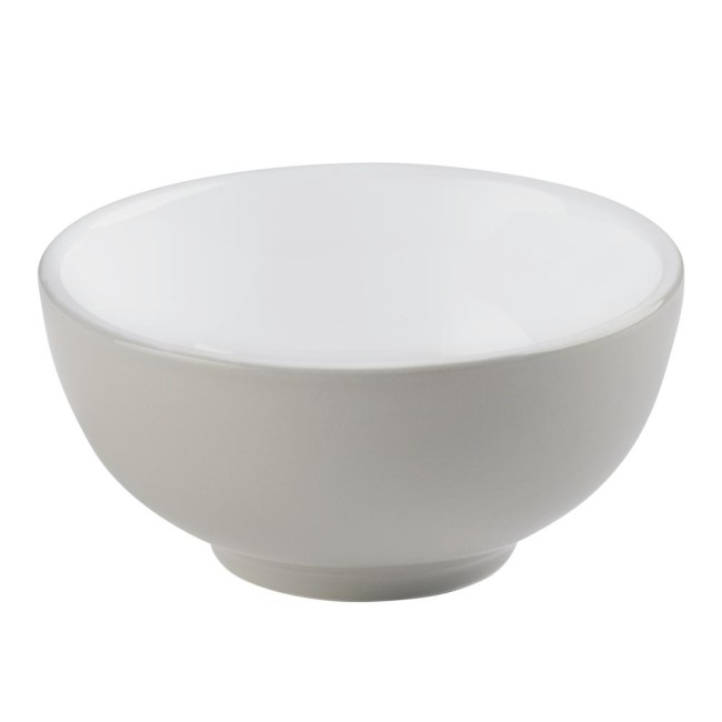 Порцеланова купа, кръгла, ф12см, h6см, 250мл, сива, стакабъл, SNUG – APS