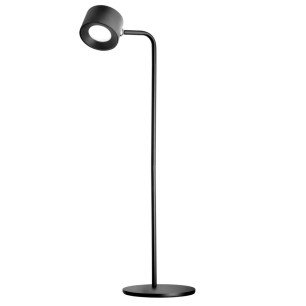 Метална стойка за LED осветителна глава за бюфет, 3 елемента, ф14см, h31/51см, черна, VALUMO – APS
