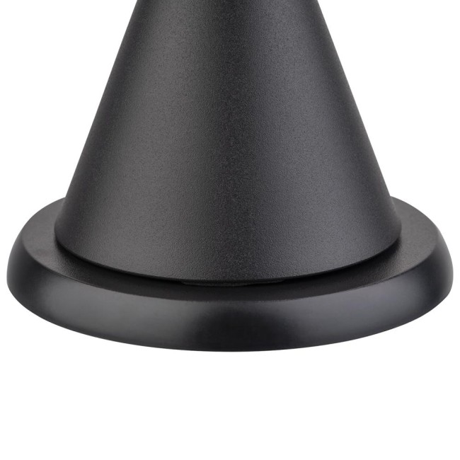Лампа за маса, настолна, метална, IPS4, кръгла, ф13см, h11,5см, черна, CONE MINI – APS