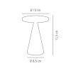 Лампа за маса, настолна, метална, IPS4, кръгла, ф13см, h11,5см, златиста, CONE MINI – APS
