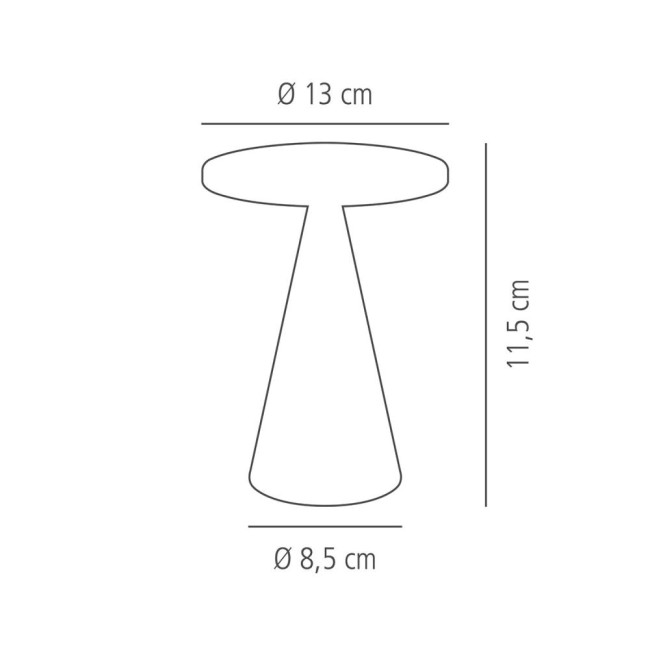 Лампа за маса, настолна, метална, IPS4, кръгла, ф13см, h11,5см, златиста, CONE MINI – APS