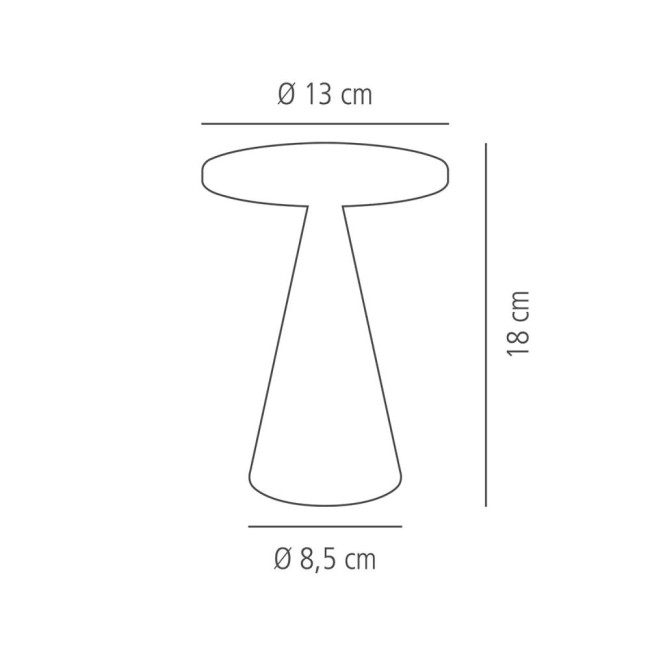 Лампа за маса, настолна, метална, IPS4, кръгла, ф13см, h18см, златиста, CONE – APS