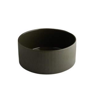 Порцеланова купа, кръгла, ф23см, h10,5см, 2,5л, кафява, стакабъл, THE GRID – APS