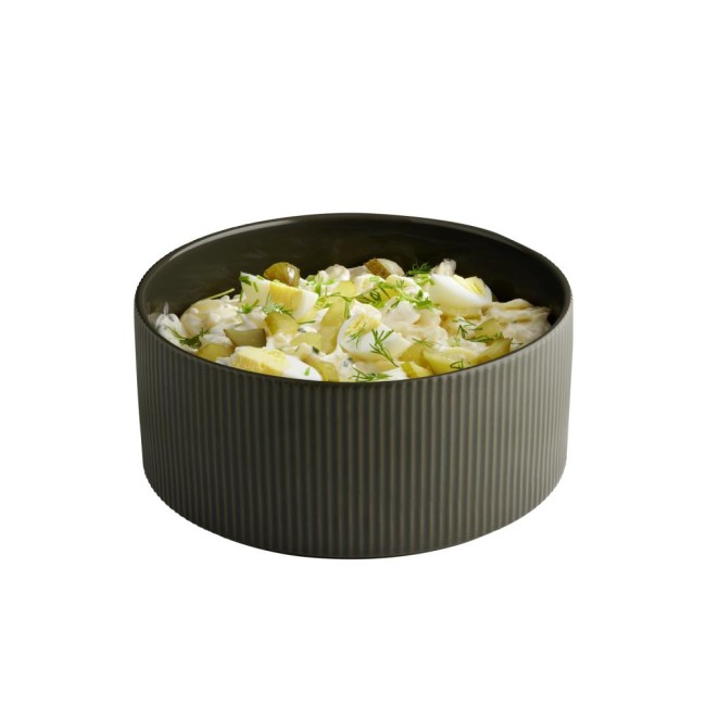 Порцеланова купа, кръгла, ф23см, h10,5см, 2,5л, кафява, стакабъл, THE GRID – APS