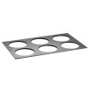 Каменно плато с 6 гнезда (ф14см), GN 1/1, 53x32,5см, THE GRID, VALO – APS
