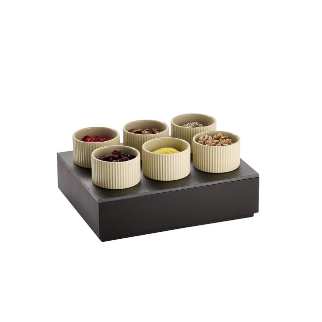 Каменно плато с 6 гнезда (ф9см), GN 1/2, 32,5x26,5см, THE GRID, VALO – APS