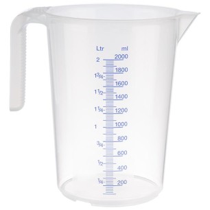 Полипропиленова мерителна кана, ф15см, h20,5см, 2л, прозрачна, стакабъл, STACKABLE – APS