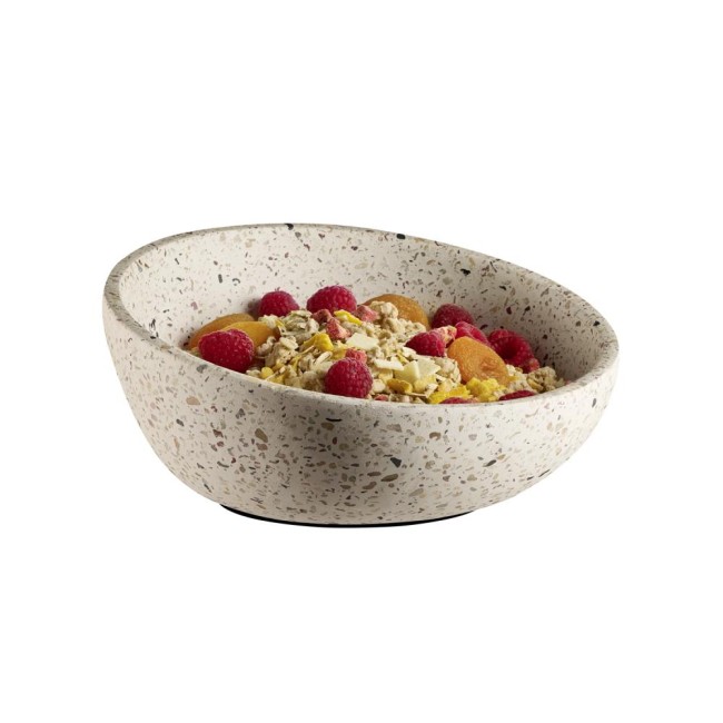 Купа скосена, бетон, ф22см, h6/10,5см, 1,1л, стакабъл, TERRAZZO – APS