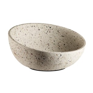 Купа скосена, бетон, ф26см, h7,5/13см, 1,7л, стакабъл, TERRAZZO – APS