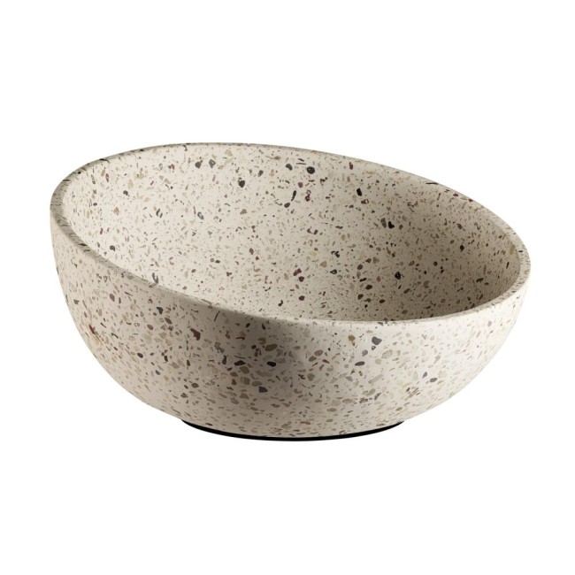 Купа скосена, бетон, ф26см, h7,5/13см, 1,7л, стакабъл, TERRAZZO – APS