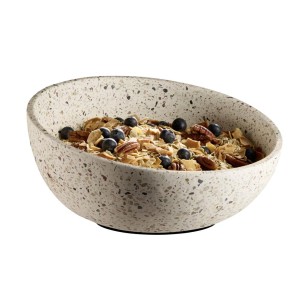 Купа скосена, бетон, ф26см, h7,5/13см, 1,7л, стакабъл, TERRAZZO – APS