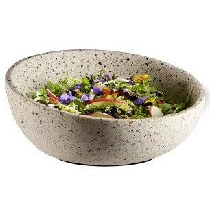 Купа скосена, бетон, ф29,5см, h8,5 / 14,5см, 2,5л, стакабъл, TERRAZZO – APS