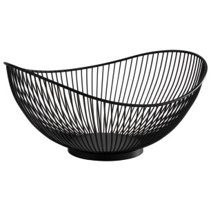 Метална купа / фруктиера, 29,5x25,5xh13,5см, черна, стакабъл, SVART – APS