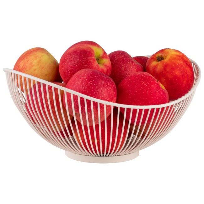 Метална купа / фруктиера, 29,5x25,5см, h13,5см, бяла, стакабъл, SVART – APS