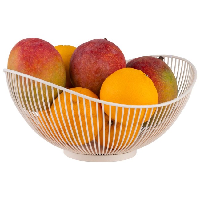 Метална купа / фруктиера, 29,5x25,5см, h13,5см, бяла, стакабъл, SVART – APS