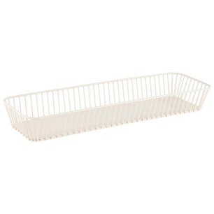 Метален панер, GN2/4, 53x16,2см, h7см, бял, стакабъл, URBAN – APS