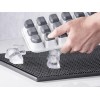 Комплект от 2 форми за лед (2 x 21 кубчета), полипропилен / силикон, 25x15xh4см, сиво/бяло, стакабъл – APS