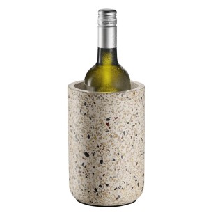 Охладител за бутилка, бетон, кръгъл, ф12,5/10см, h19см, TERRAZZO – APS