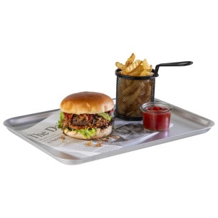 Хартия за презентация, 42x25см, 500бр., правоъгълна, черна/бяла, SNACKHOLDER - APS