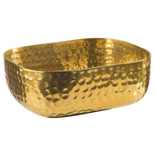 Алуминиева релефна купа, правоъгълна, 15,5x12xh5,5см, 700мл, gold, стакабъл – APS