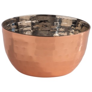 Иноксова релефна купа, кръгла, ф8,5см, h4,5см, 150мл, copper, стакабъл, „MUMBAI“ – APS
