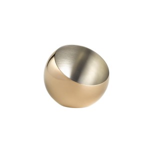 Комплект от 3 иноксови купи, 18/8, кръгли, скосени, ф8см, h7см, 100мл, copper, „SPHERE“ – APS