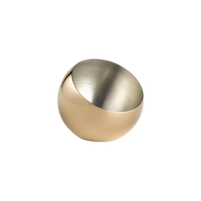 Комплект от 3 иноксови купи, 18/8, кръгли, скосени, ф8см, h7см, 100мл, copper, „SPHERE“ – APS