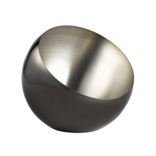 Иноксова купа, 18/8, кръгла, скосена, ф24см, h21см, 2л, черна, „SPHERE“ – APS