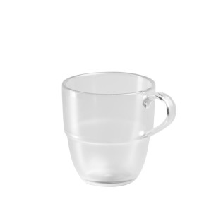 Чаша MUG с дръжка, тритан, ф8,5см, h9см, 250мл, прозрачна, стакабъл, TEATIME - APS