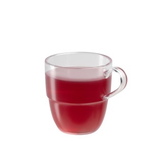 Чаша MUG с дръжка, тритан, ф8,5см, h9см, 250мл, прозрачна, стакабъл, TEATIME - APS