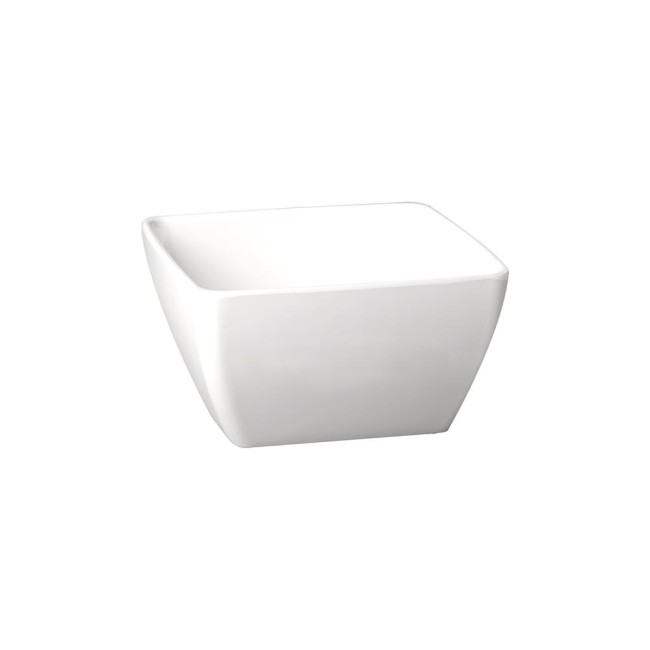 Купа, PET, квадратна, 19x19см, h9см, 1,5л, бяла, стакабъл, FRIENDLY – APS