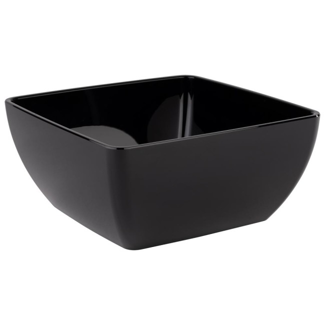 Купа, PET, квадратна, 25x25см, h12см, 3,8л, черна, стакабъл, FRIENDLY – APS
