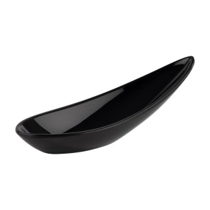 Лъжичка за хапки, PET, 11x4,5см, h4см, черна, стакабъл, FRIENDLY – APS