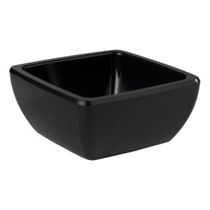 Купа, PET, квадратна, 6,5x6,5см, h3см, 50мл, черна, стакабъл, FRIENDLY – APS