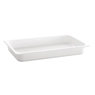Гастронорм, PET, GN 1/2, 32,5x26,5xh6,5см, 3,4л, бял, стакабъл, FRIENDLY – APS