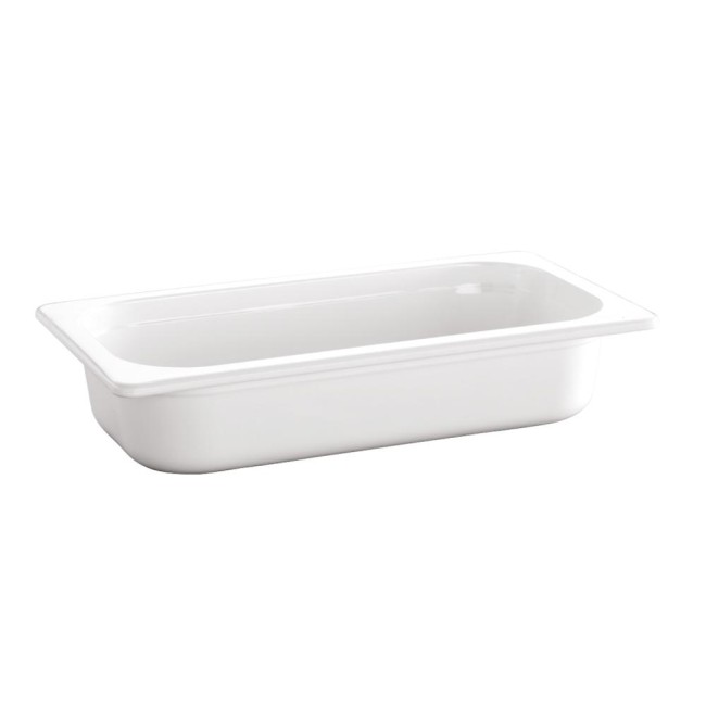 Гастронорм, PET, GN 1/3, 32,5x17,6xh6,5см, 2л, бял, стакабъл, FRIENDLY – APS