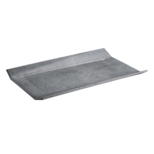Меламиново плато, правоъгълно, GN 1/1, 53x32,5xh3,5см, стакабъл, сиво, CONCRA – APS