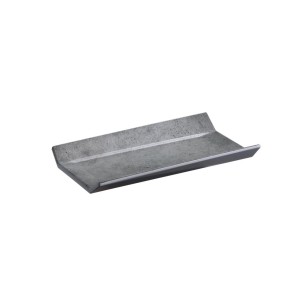 Меламиново плато, правоъгълно, GN 1/3, 32,5x17,6xh3,5см, стакабъл, сиво, CONCRA – APS
