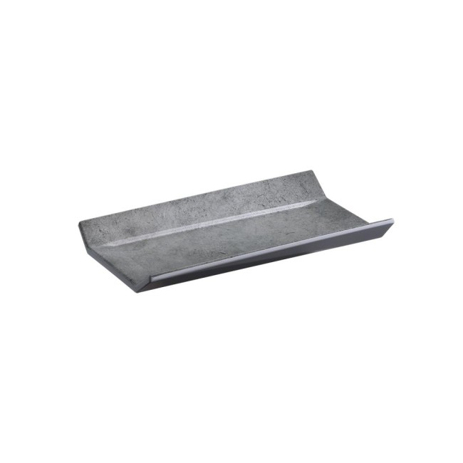 Меламиново плато, правоъгълно, GN 1/3, 32,5x17,6xh3,5см, стакабъл, сиво, CONCRA – APS