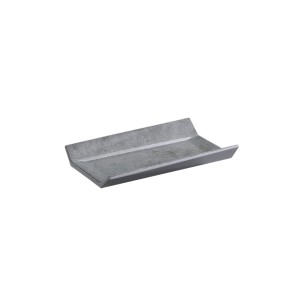 Меламиново плато, правоъгълно, GN 1/4, 26,5x16,2xh3,5см, стакабъл, сиво, CONCRA – APS