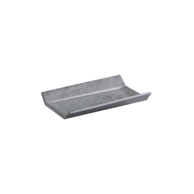 Меламиново плато, правоъгълно, GN 1/4, 26,5x16,2xh3,5см, стакабъл, сиво, CONCRA – APS