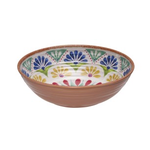 Меламинова купа, кръгла, ф24см, h7см, 1,5л, бежаво/синьо, стакабъл, ARABESQUE – APS