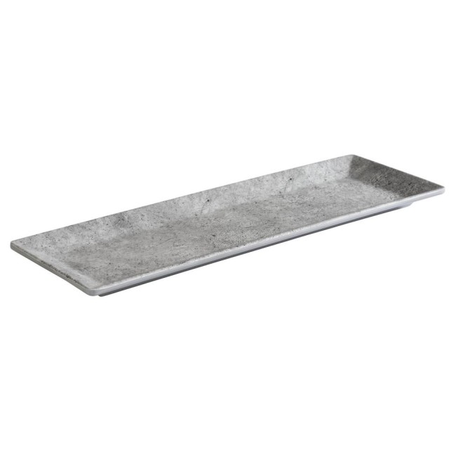 Меламиново плато, правоъгълно, 31x10,5xh1,5см, стакабъл, сиво, CONCRA – APS