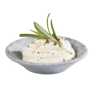 Меламинова купичка, кръгла, ф8см, h2см, 30мл, сива, стакабъл, CONCRA – APS
