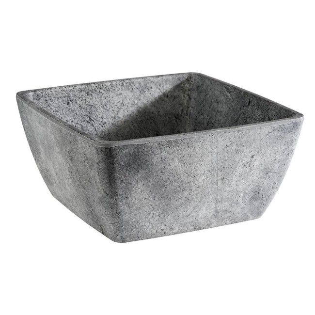 Меламинова купа, квадратна, 19x19см, h8см, 1,5л, сива, стакабъл, CONCRA – APS
